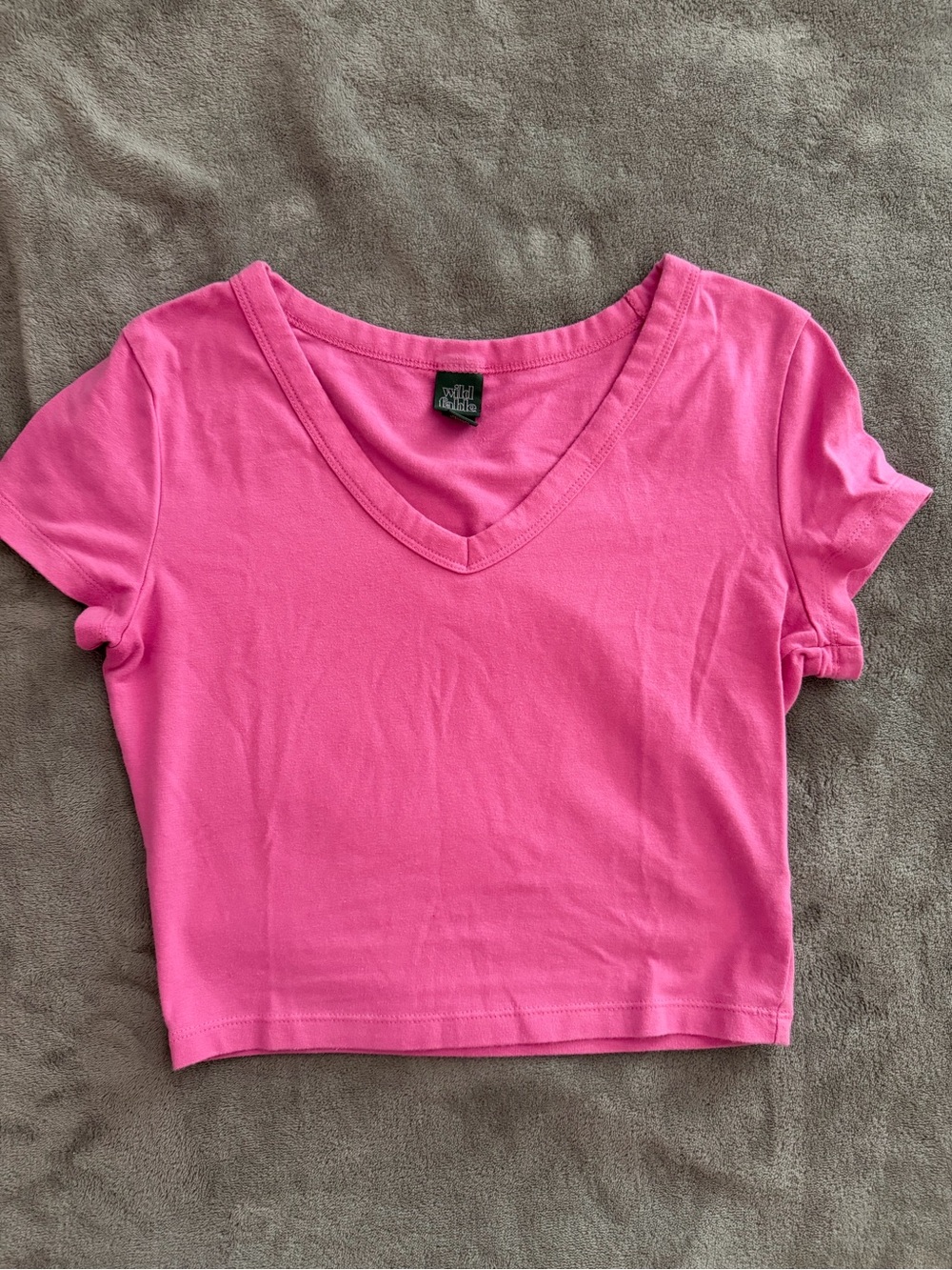 Pink V-Neck Crop Top - Wild Fable